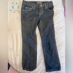 EUC Ralph Lauren girls 3T glitter denim skinny jeans